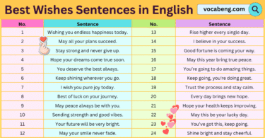 100 Best Wishes Sentences in English with Their Pictures