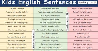 100 Short English Sentences for Kids for Daily Use