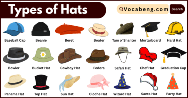 60 Types of Hats Names in English with Pictures