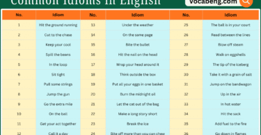 99 Most Common Idioms in English with their images