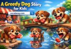 A Greedy Dog Story for kids In English with Morals