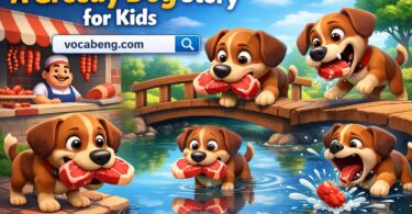 A Greedy Dog Story for kids In English with Morals