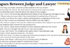 Dialogues Between Judge and Lawyer in English and Images