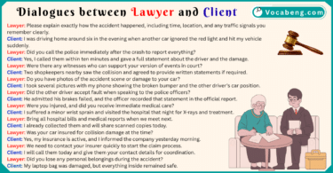 Dialogues Between Lawyer and Client in English and Pictures