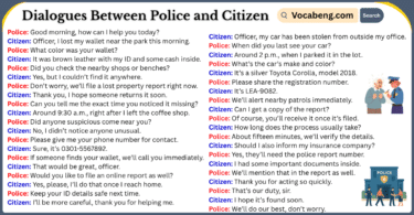 Dialogues Between Police and Citizen in English and Pictures
