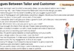 Dialogues Between Tailor and Customer in English and Pictures