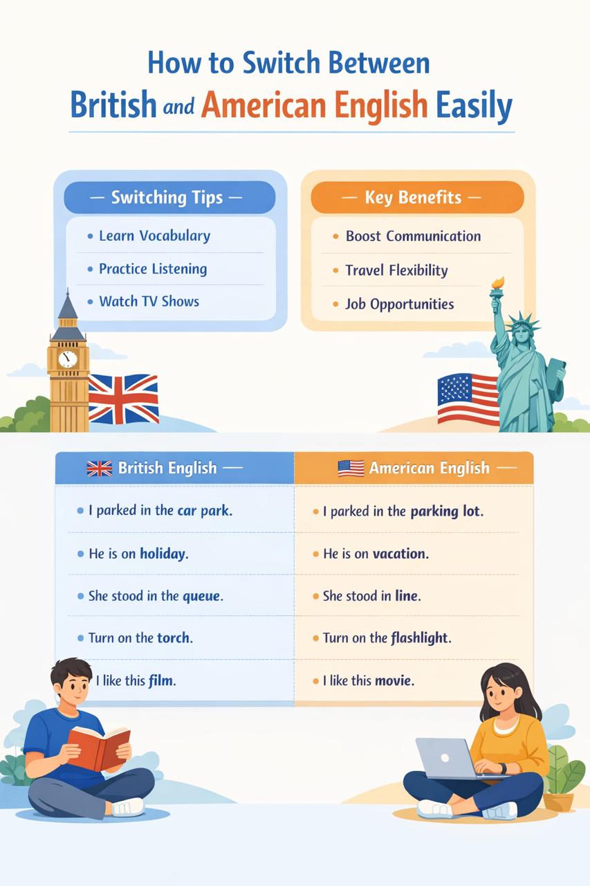 Easy Steps to Switch Between British and American English