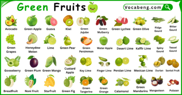 List of Green Fruits in English with Pictures