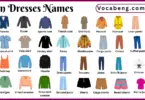 List of Men Dresses Names in English with Their Pictures
