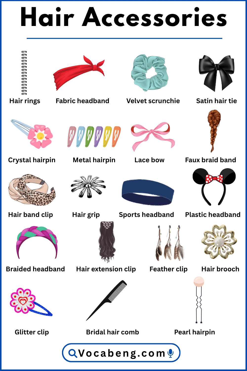Pictures and names of Hair Accessories