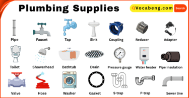 Plumbing Supplies Names in English with Pictures
