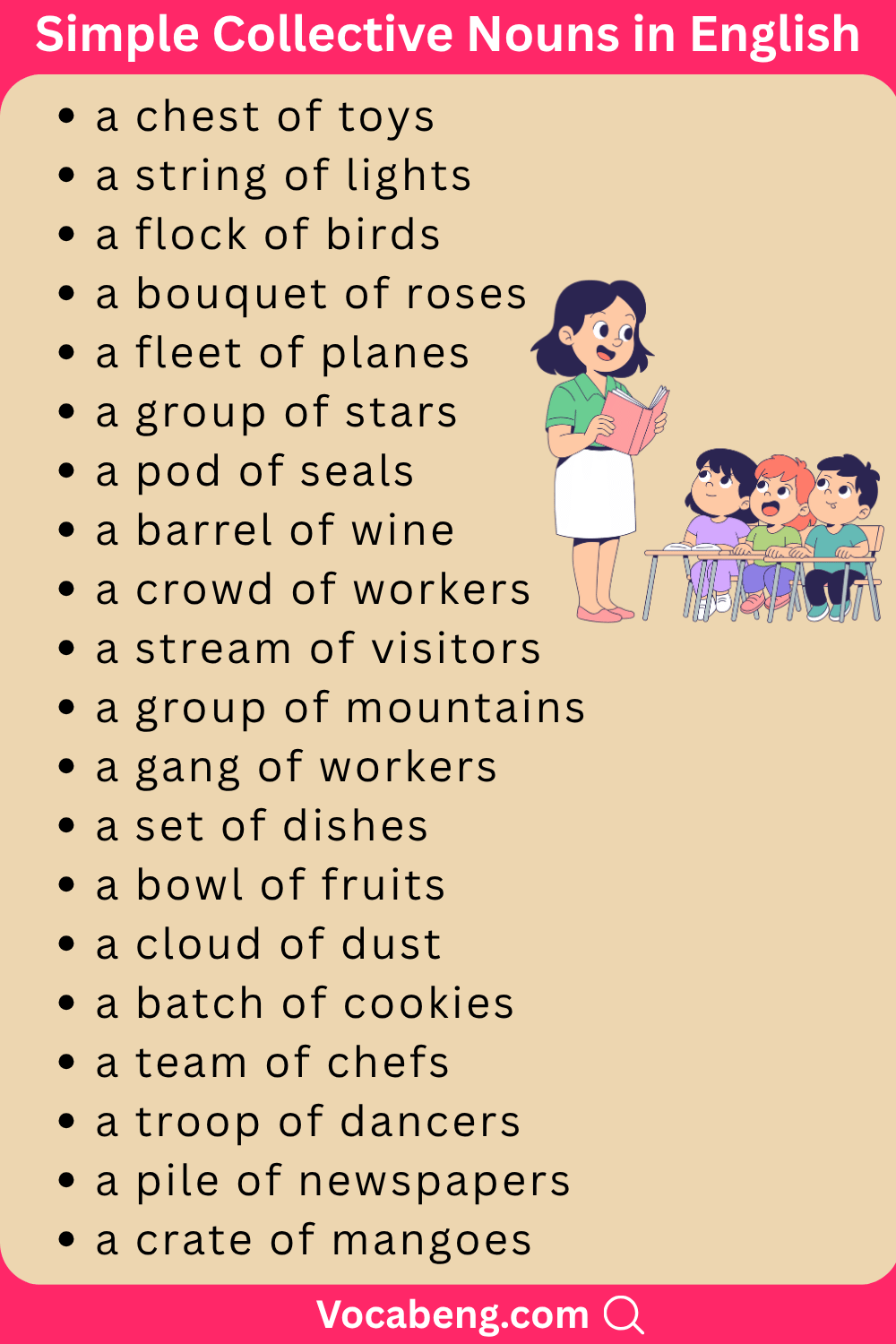Simple Collective Nouns for Better English Vocabulary