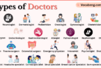 Types of Doctors with Names in English with Pictures