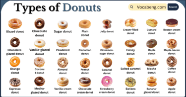 Types of Donuts with Names in English with Pictures