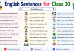 100 English Sentences for Class 10 PDF with Their Pictures