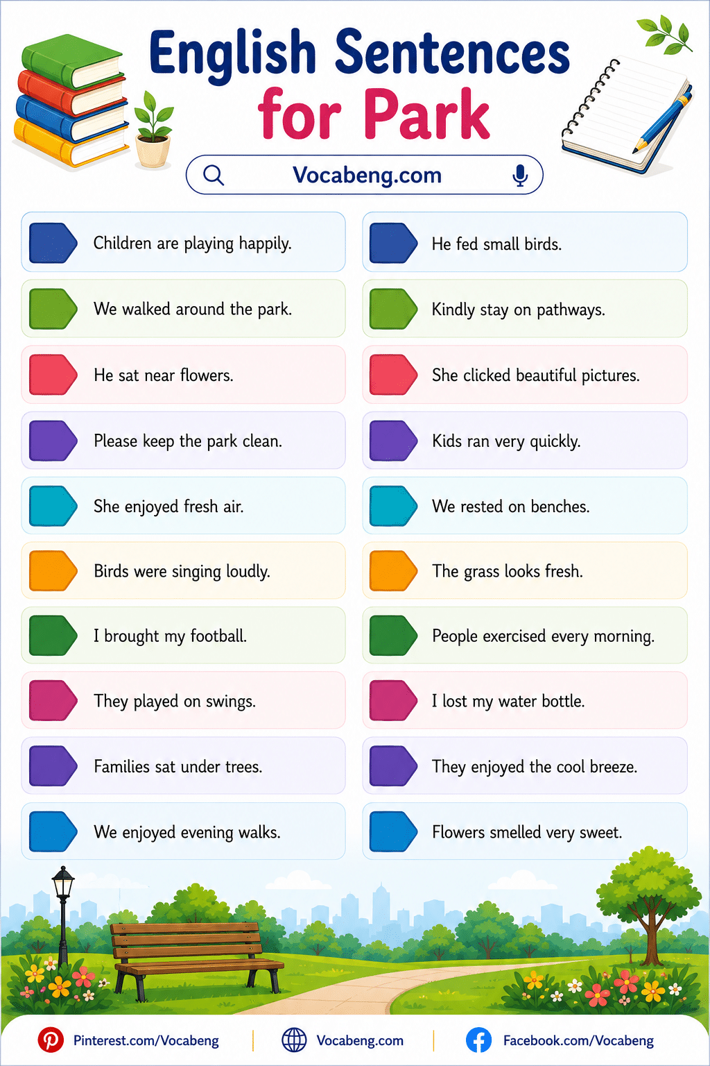 English Sentences for Park for Kids