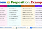Noun vs Preposition Example Sentences in English with Pictures