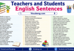 Teachers and Students English Sentences for daily use