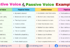 100 Active Voice and Passive Voice Examples Sentences in English with Pictures