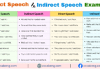 100 Direct and Indirect Speech Examples Sentences in English with Pictures