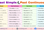 100 Past Simple and Past Continuous Example Sentences in English with Pictures