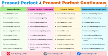 100 Present Perfect and Present Perfect Continuous Examples Sentences in English with Pictures