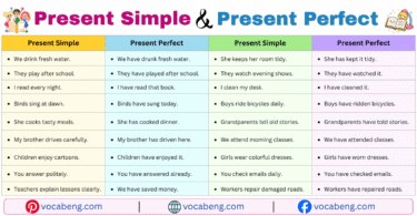 Present Simple and Present Perfect Example Sentences in English