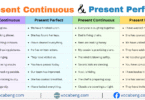 100 Present Continuous and Present Perfect Example Sentences in English with Pictures