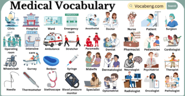 Medical Vocabulary in English with Their Pictures