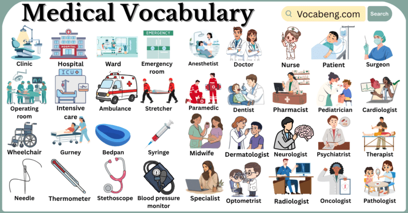 Medical Vocabulary in English with Their Pictures