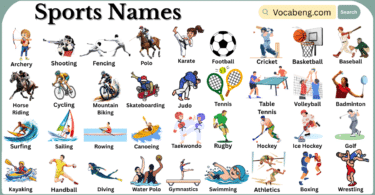 Sports and Their Names in English with Pictures